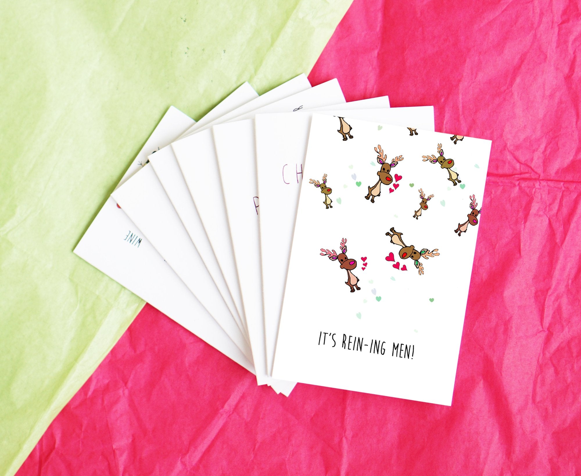 Custom mini holiday cards for Topshop