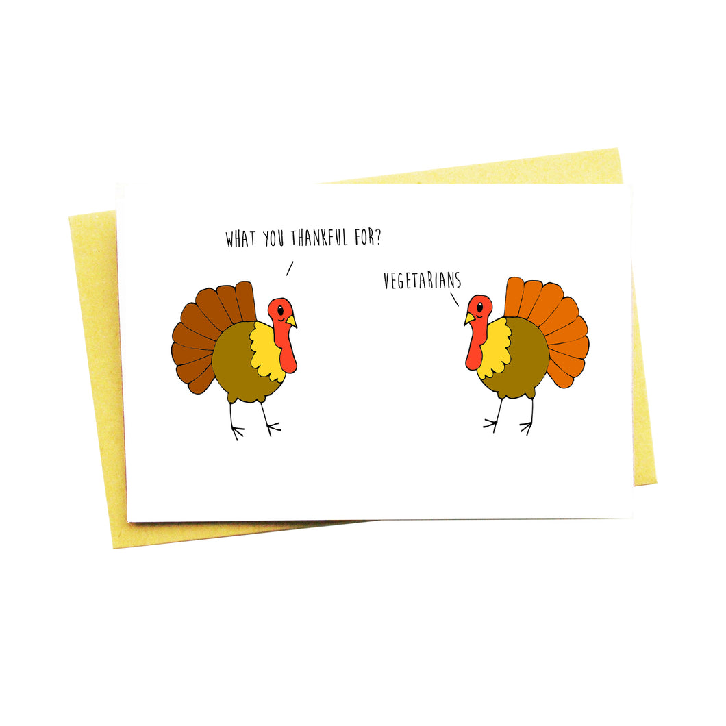 What Are You Thankful For? Vegetarians!